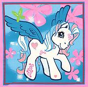 White My Little Pony Cushion / Pillow Panel - Click Image to Close
